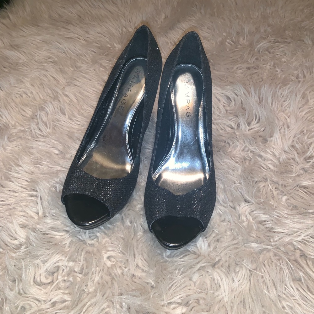 Rampage heels - glitter black